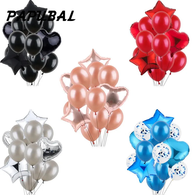 14 шт. розовое золото воздушный шар &quotКонфетти&quot для дня рождения шарики