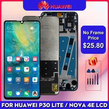 Original LCD With Frame For HUAWEI P30 Lite LCD Display Screen Digitizer Assembly For HUAWEI P30 Lite Screen Nova 4e MAR-LX1 LX2