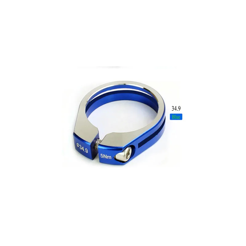 34.9mm Blue GUB 31,8 мм 34,9 мм алюминиевый подседельный хомут для велосипедного сиденья MTB велосипед Сверхлегкий зажим для трубок Велоспорт Запчасти зажим стойки сиденья велосипеда - Цвет: 34.9mm Blue