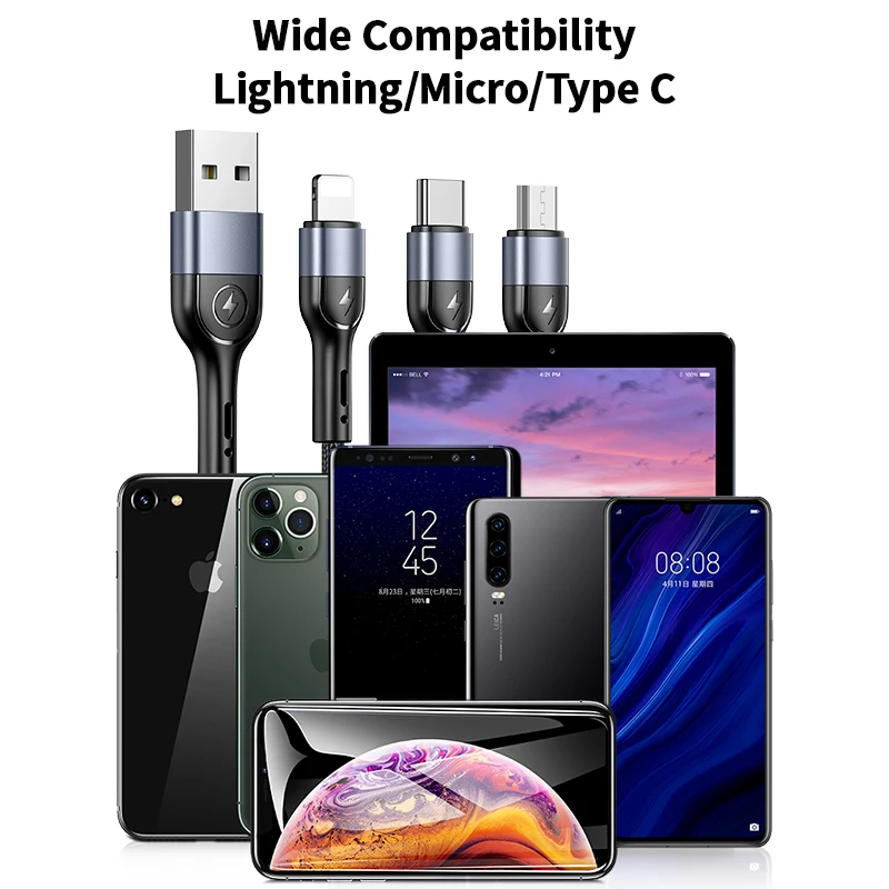USAMS USB Type C кабель Lightning для Iphone 11 pro max Xs Xr X SE 8 7 6 plus 6s 5s ipad air mini быстрой зарядки|Кабели