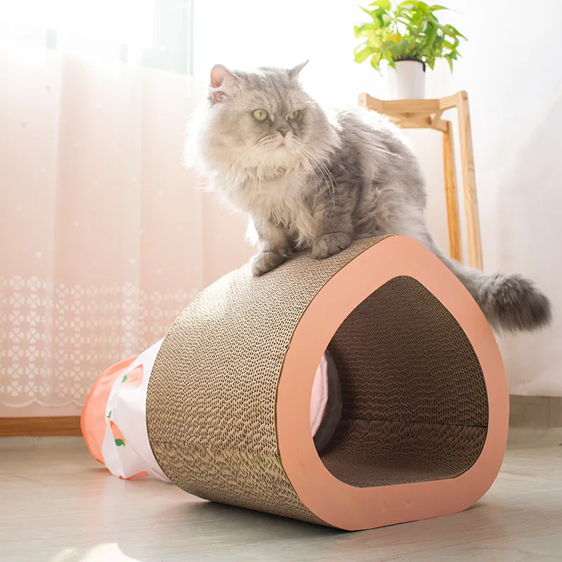 

Peach Tunnel Scratch Board Cute Peach Scratch Board Scratch Resistant Corrugated Paper Tunnel Abrasion Scratch Board