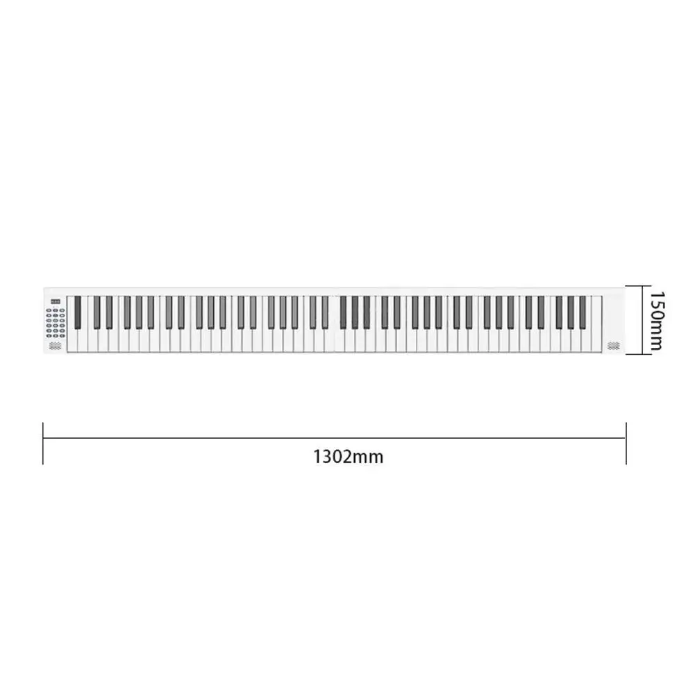 Portable Electronic Organ 88-key Folding Electric Piano Keyboard Musical Instruments Rechargeable Battery with Sustain Pedal