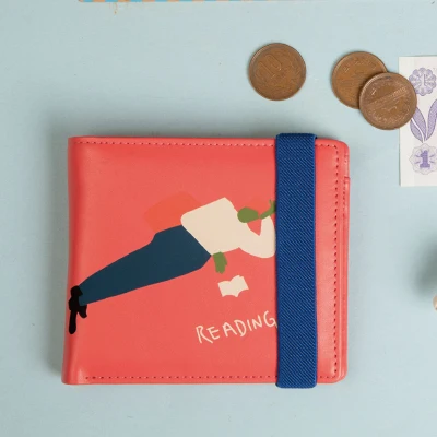 Женский кошелек из эластичной ткани 2 сложения с принтом|Женские кошельки| |