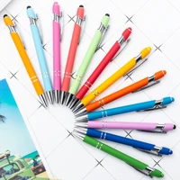 20pcslot customized matte ballpoint pen creative stylus touch pen 22 colors writing ballpen stationery office school supplies