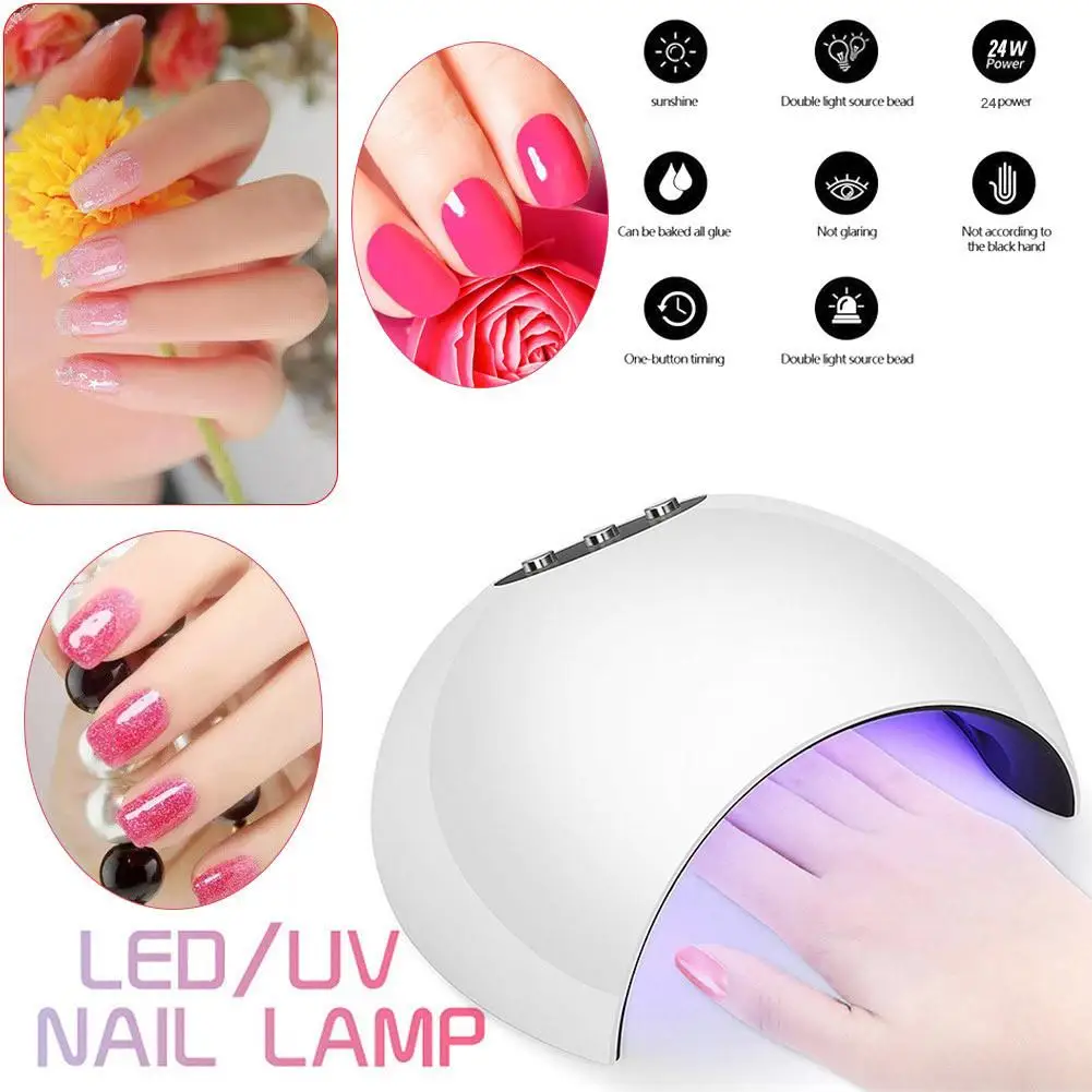 

24W Nail Dryer LED Nail Lamp UV Lamp for Curing All Gel Nail Polish With Motion Sensing Manicure Pedicure Salon Tool