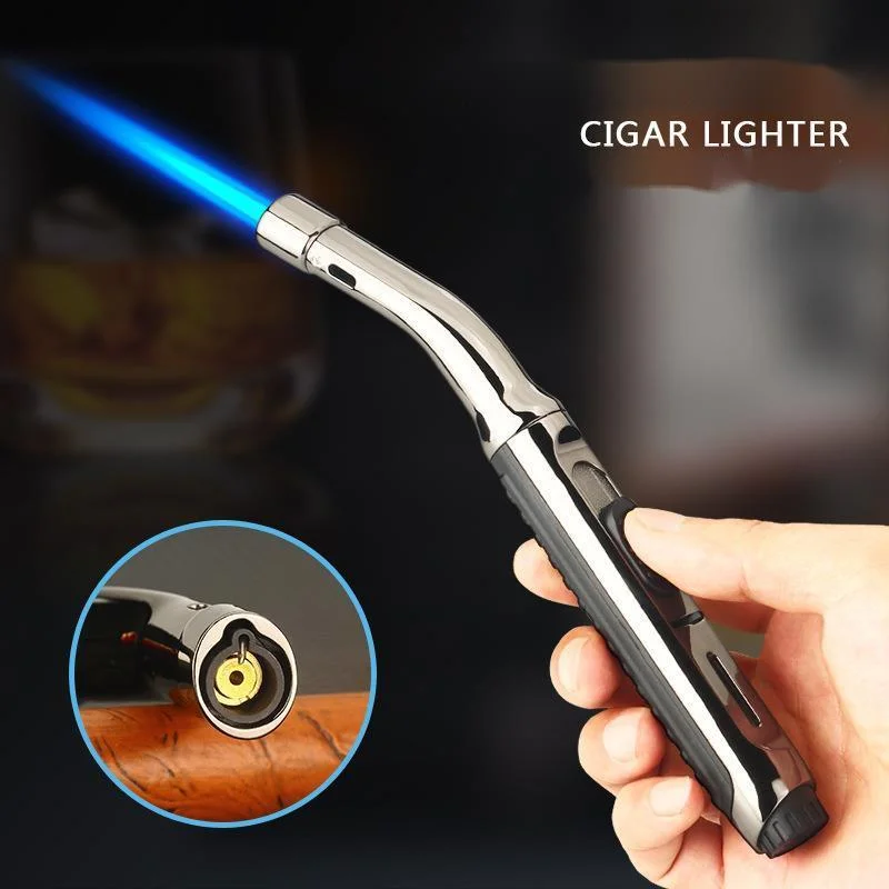 

2021 fashionable Stainless Steel lighter metal windproof cigar igniter outdoor ignition lock direct lighter