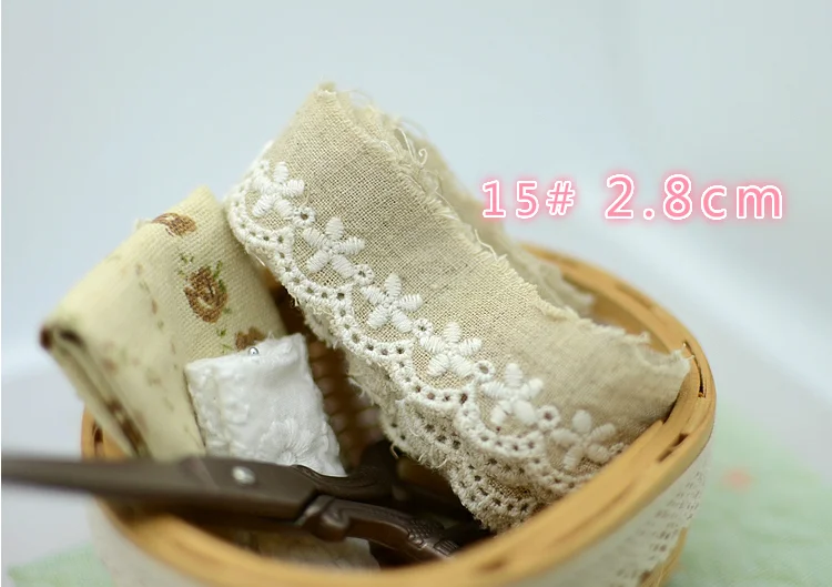 2 метра льняная хлопчатобумажная ткань кружевная отделка качественная одежда