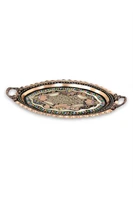ottoman copper antique oval tray original gaziantep handmade tea turkish iran coffee dinner tray 35 cm kitchen accessory