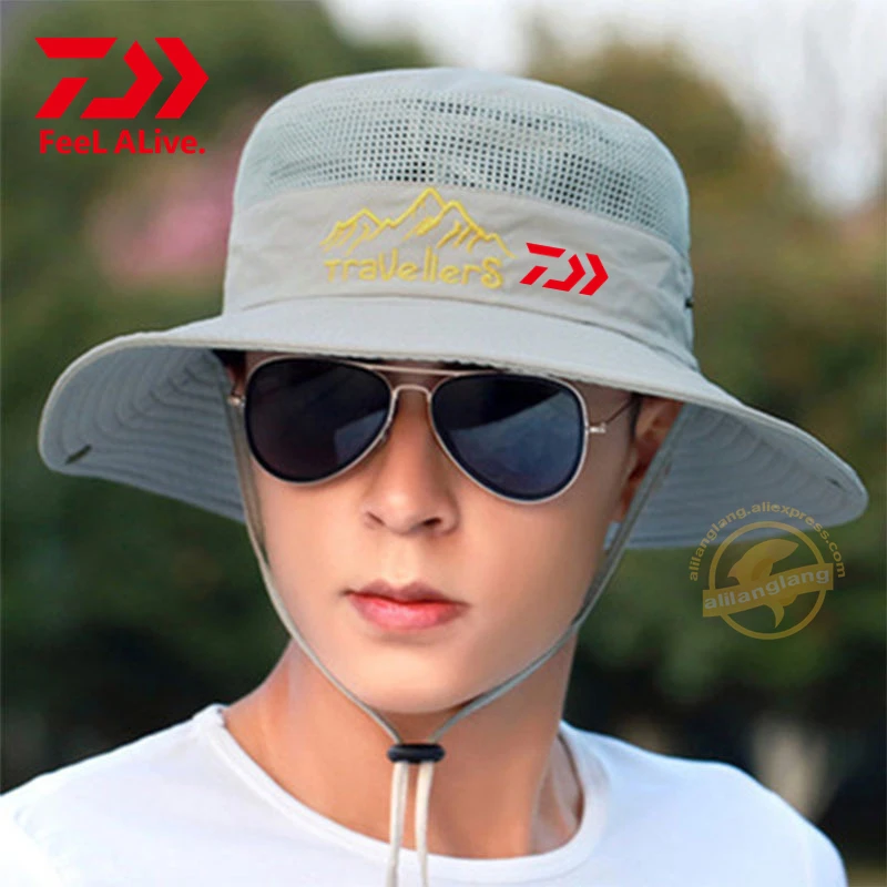 

Новинка 2021, новая спортивная Рыболовная Шапка Daiwa для улицы, мужская летняя дышащая Солнцезащитная шапка для альпинизма, Пляжная Солнцезащи...