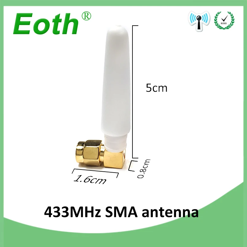 433 МГц Антенна 2.5dbi SMA разъем lora lorawan локоть м антенн Lorawan + 21 см RP SMA/u.FL