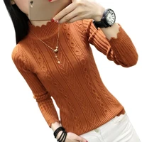 collar collar bottom shirt short style slim body heavy sleeves long sleeves and all kinds of knitted sweaters