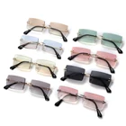 Солнцезащитные очки мужские и женские прямоугольные, UV400, лето 2021