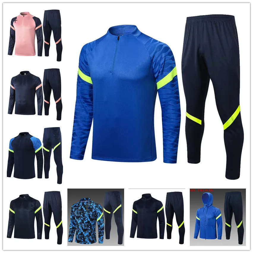 

2020-2021 Season Men's Kids Soccer Sports City Sweater 2022 Training Tracksuit Sets adult Survetement Tracksuit jogging kits