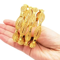 dubai bride yellow gold filled women bangle bracelet hollow fashion wedding party gift 1pieces