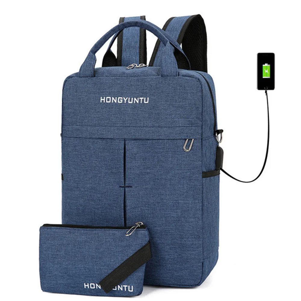 Модный женский и мужской рюкзак с USB-зарядкой, Водонепроницаемый Многофункциональный рюкзак, школьный рюкзак для ноутбука, рюкзак для подро...