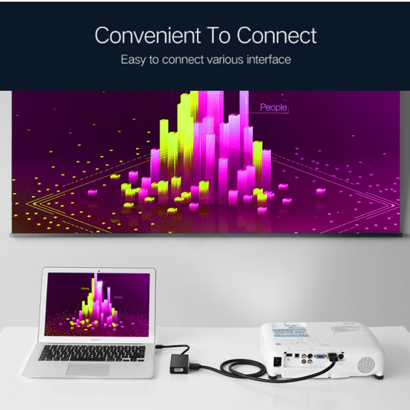 Kebidu 3 в 1 Mini DP к HDMI совместимый адаптер для кабеля DVI VGA мини порт дисплея конвертер