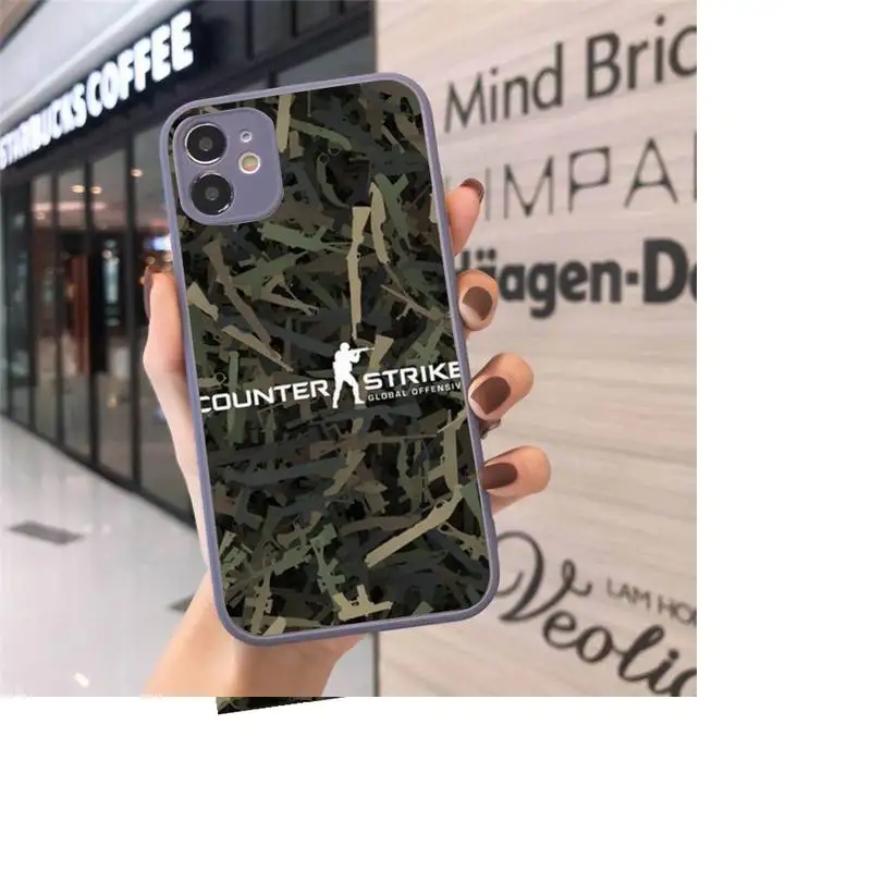 

CS counter strike cool Phone Cases Matte Transparent for iPhone 7 8 11 12 s mini pro X XS XR MAX Plus cover funda shell