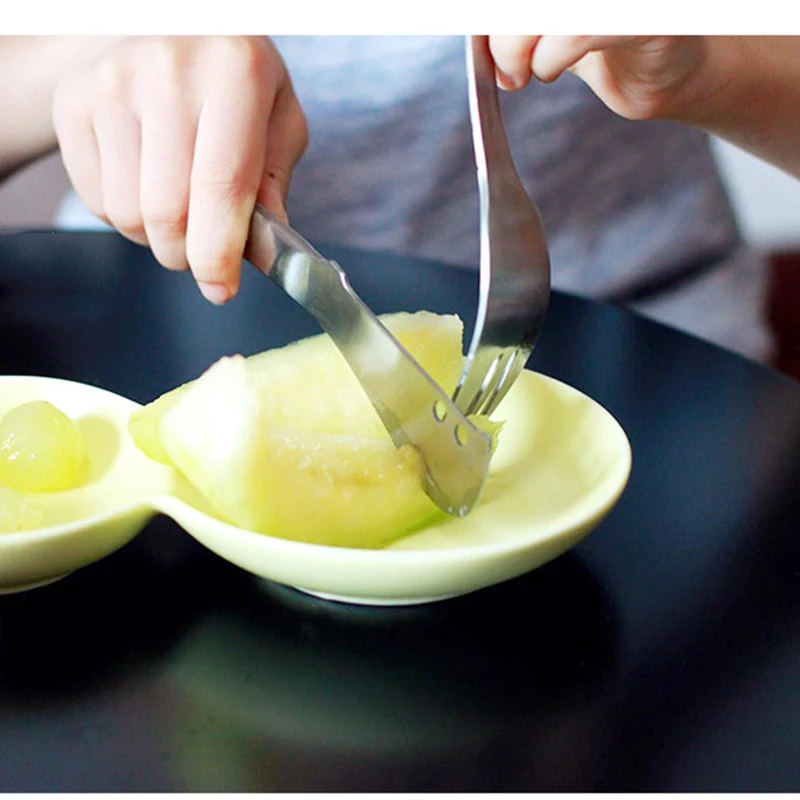 Креативные детские животные резные столовые приборы забавная нержавеющая сталь