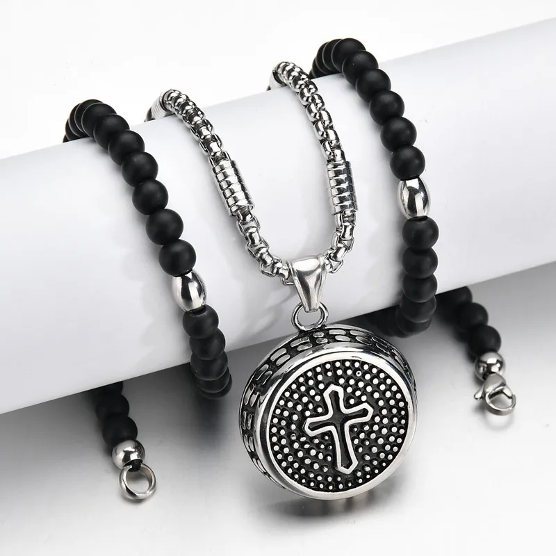 Цепочка с подвеской-крестом из нержавеющей стали 316L | Украшения и аксессуары