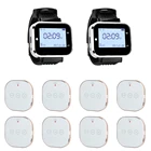 Беспроводная система вызова JINGLE BELLS, сенсорный экран, 8 дюймов, + 2 шт. часов, пейджер для ресторанного оборудования, звонок