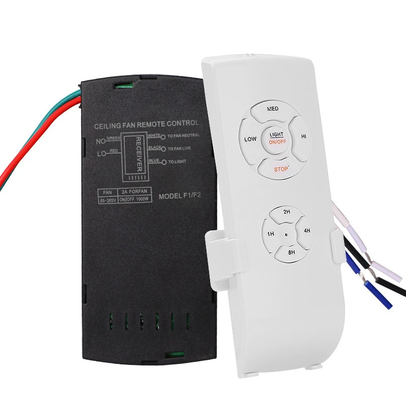 

85~265V Ceiling Fan Lamp Remote Control Universal 3 Speed Adjustment Easy Operate ABS Practical Remote Control Kit Wireless Home