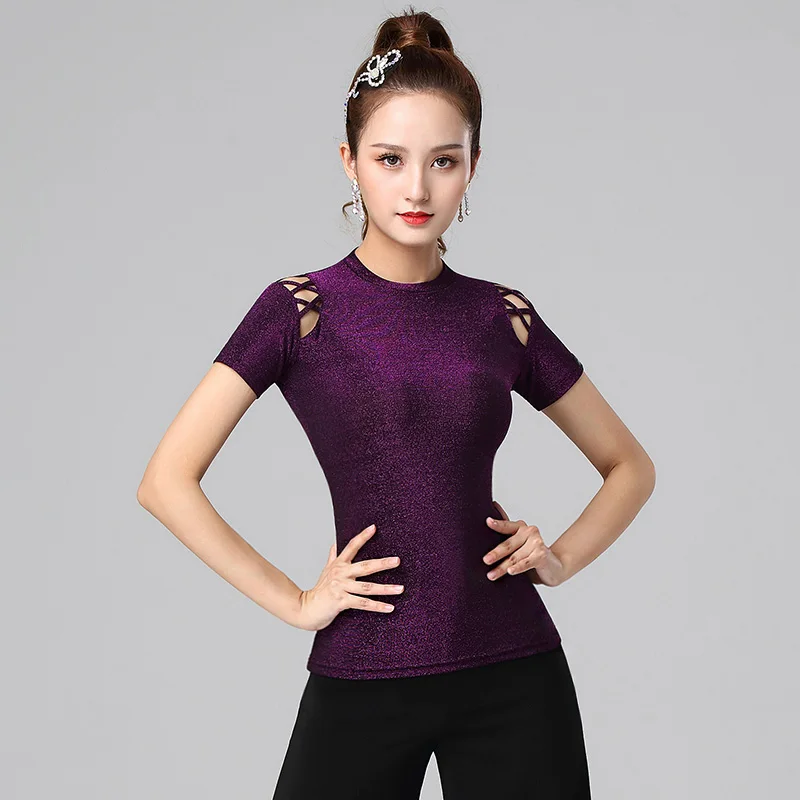 Женский костюм для латинских танцев летний с коротким рукавом