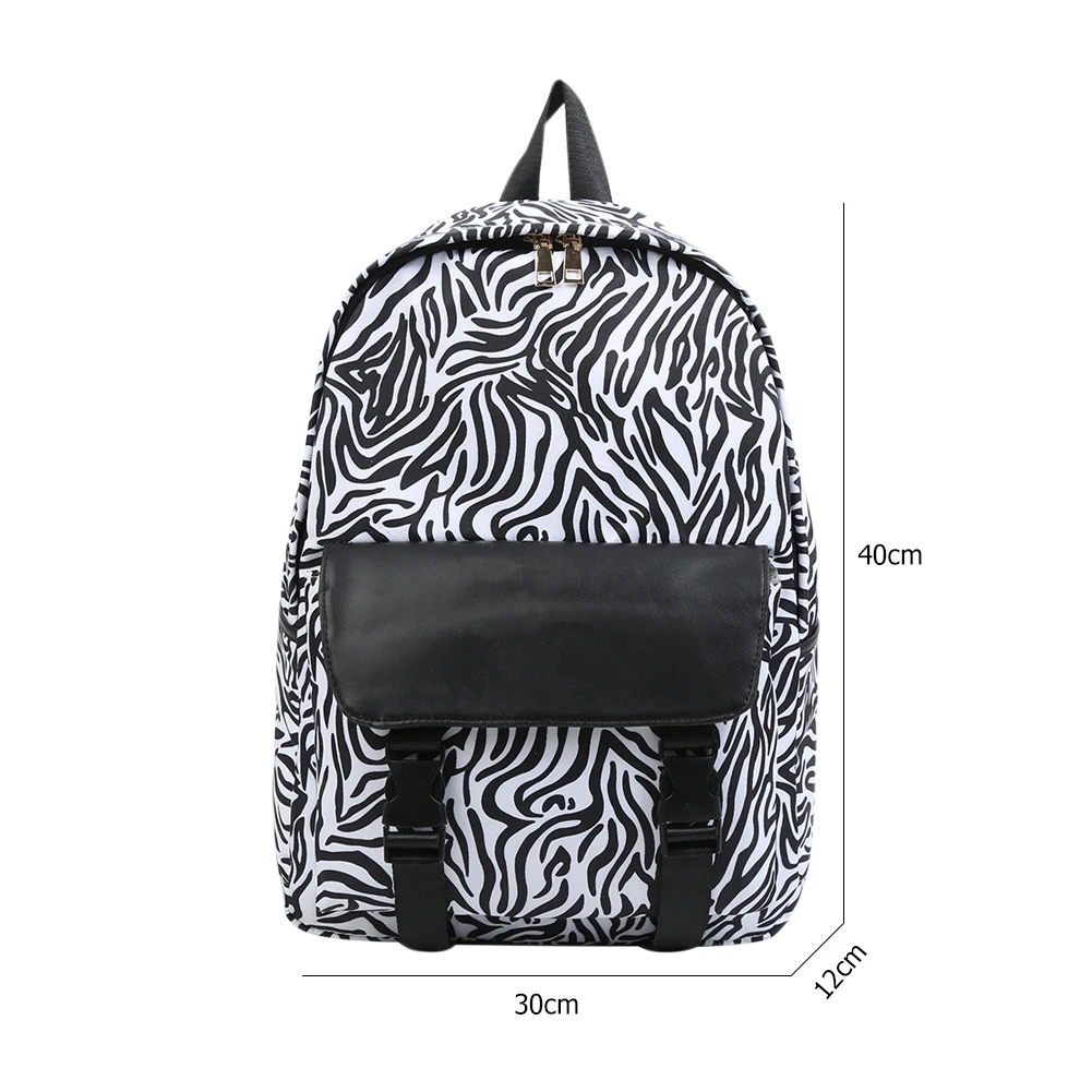 

Travel Animal Print Backpack for Women Kids Nylon Large Capacity Students Girls Daily Shoulder School Bag Rucksack
