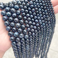wholesale aaa natural dark blue tiger eye stone beads for jewelry making diy bracelet necklace men women 4681012mm 15