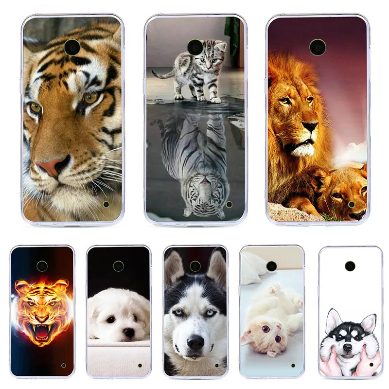 Силиконовый чехол с рисунком для Nokia Lumia 635 630 мягкий из ТПУ Мультяшные чехлы