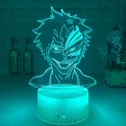 Светодиодный ночник с 3d-рисунком из аниме Моя геройская Академия, фигурка с дистанционным управлением, мультяшный светильник для спальни, Декор, светильник, детский подарок на день рождения