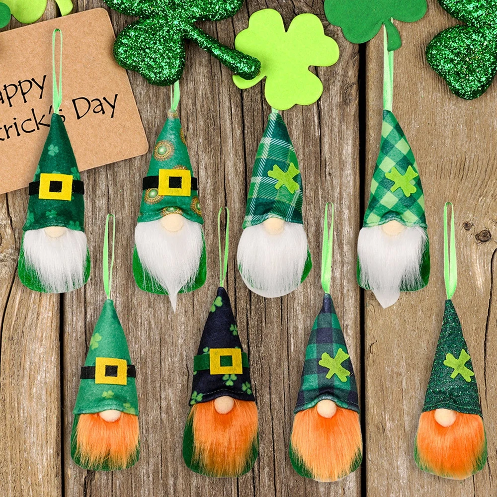 

St.Patricks Day Green Hat Faceless Doll Irish Holiday Hanging Decorations Saint Patricks Day Dolls Pendant Ornaments