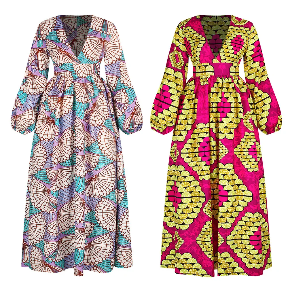 Женское длинное платье в африканском стиле традиционная африканская одежда