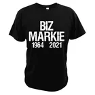 Футболка Rip Biz Markie 1964-2021, крутая хипстерская уличная одежда в стиле американского рэпера для влюбленных, Модные дышащие хлопковые мужские футболки размера ЕС