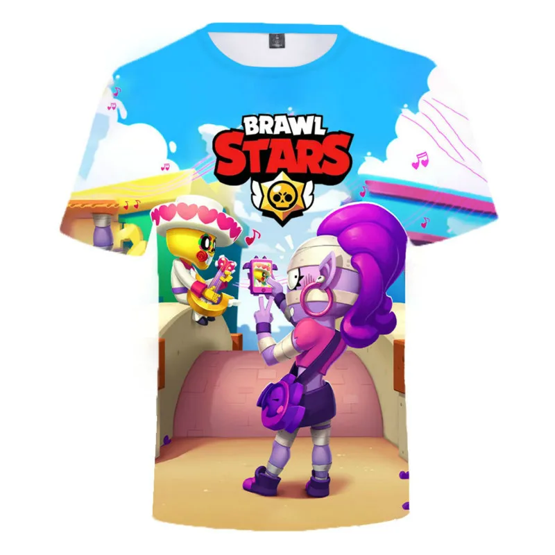 

New Summer Boys and Girls T-shirts Animation Clothing Street Fashion Tops 3D Printing Cartoon Animation Fashion Cute T-shirts