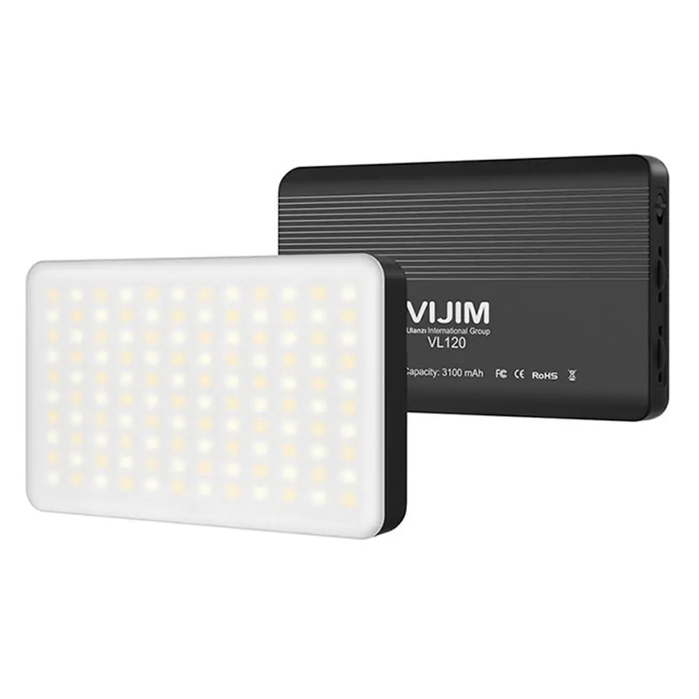 

Ulanzi VIJIM VL120 RGB светильник Светодиодная камера полноцветная 3100mAh Dimmable 3200k-6500K двухцветная панельная лампа студийная лампа
