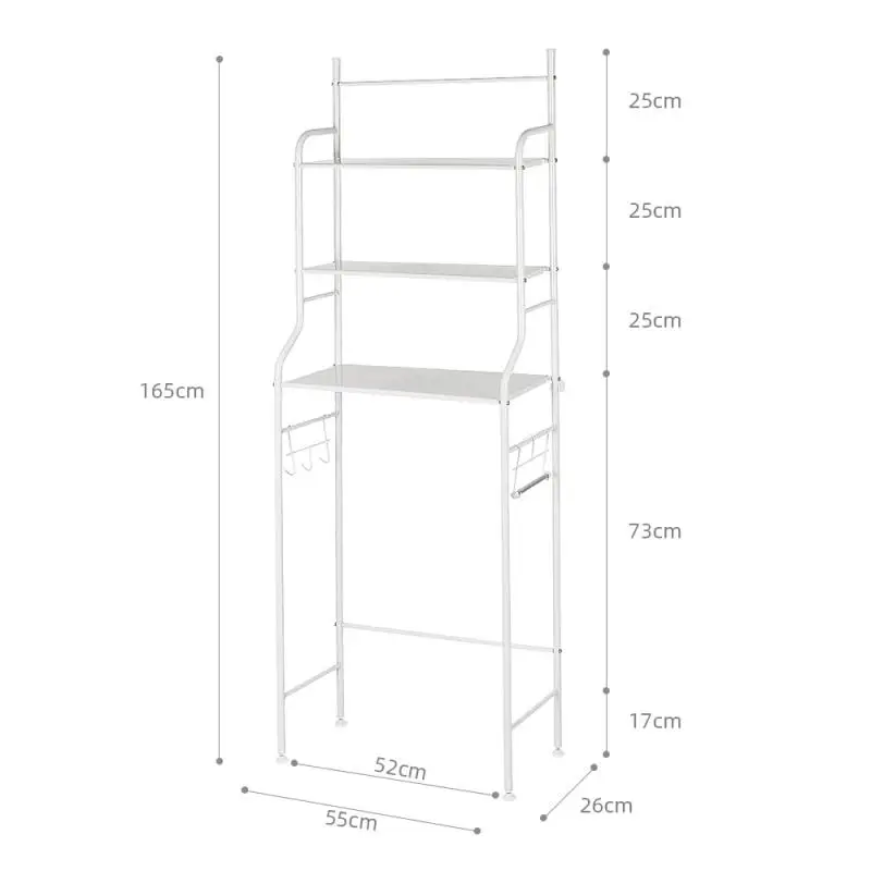 

Easy To Install Floor-standing Toilet Storage Rack To Save Space Three-layer Bathroom Toiletries Storage Rack HWC