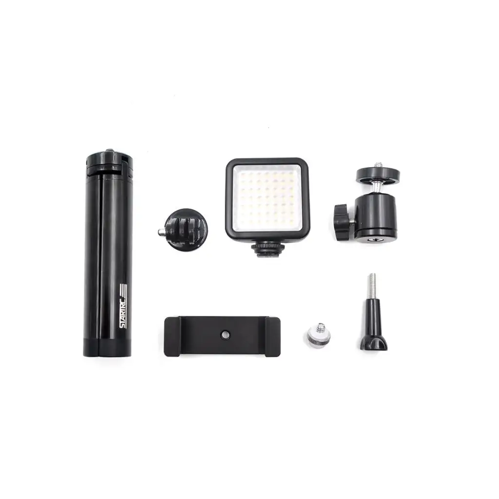 Металлический ручной регулируемый штатив со светодиодной подсветкой для iPhone