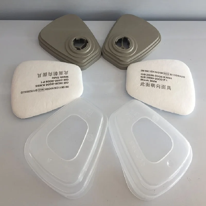 6 в 1 комбинированный фильтр для газовой маски хлопковый 3М 5N11 чехол 2 шт. адаптер