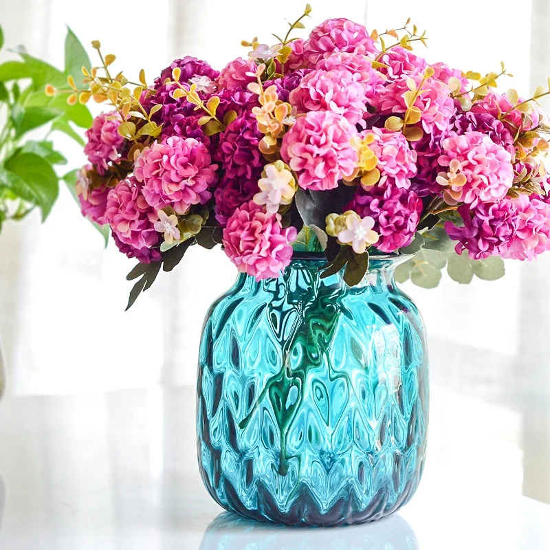 

Fake Chrysanthemum Balls Bouquet for Home Garden Office Dining Table Wedding Artificial Flowers Decor Landscaping Room