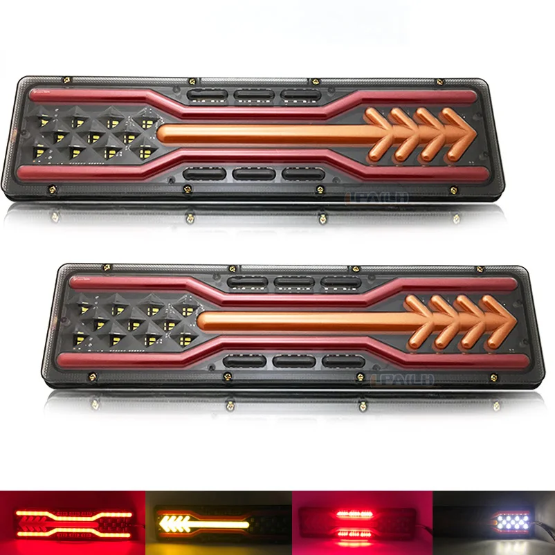 2 шт. универсальные светодиодные задние стоп-сигналы, 24 В