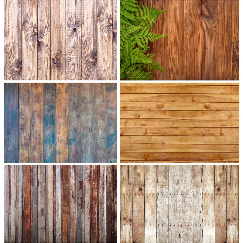 

SHENGYONGBAO Vinyl Custom Wood Board Photography Backdrops Props Wooden Plank Floor Photo Studio Background 201119MKB-02