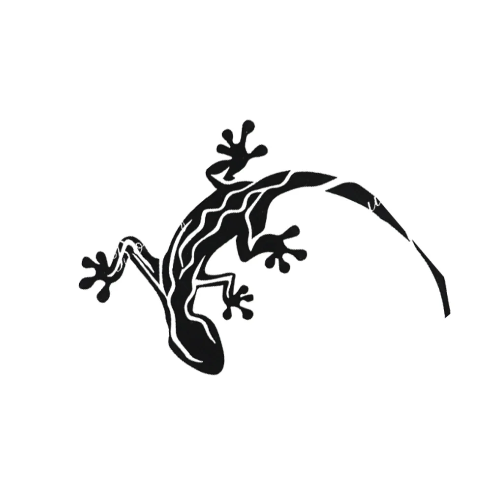 

11,8 см x 13,6 см модные аксессуары геккона ящерицы виниловая Автомобильная наклейка черный/Серебряный 8a-0165 персонализированное украшение