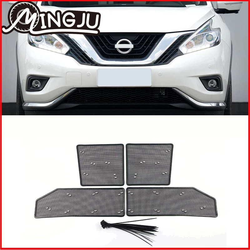 

For Nissan Murano Z52 2015-2020 Car Accessories Steel Front Grille Insert Net Anti-insect Dust Rat Garbage Proof Inner Cover Net