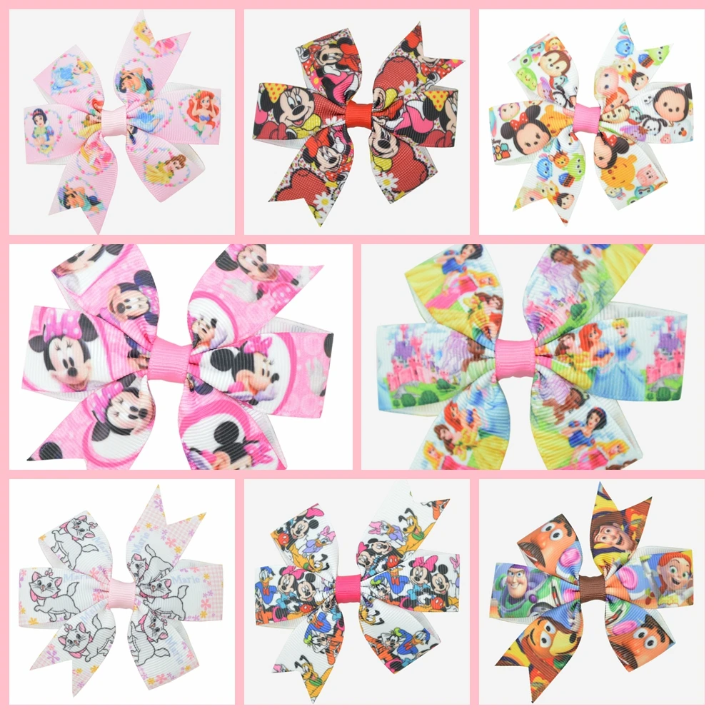 SUPWRF 3 1 '' с бантом проектом из мультфильма бант для волос девочек зажимом