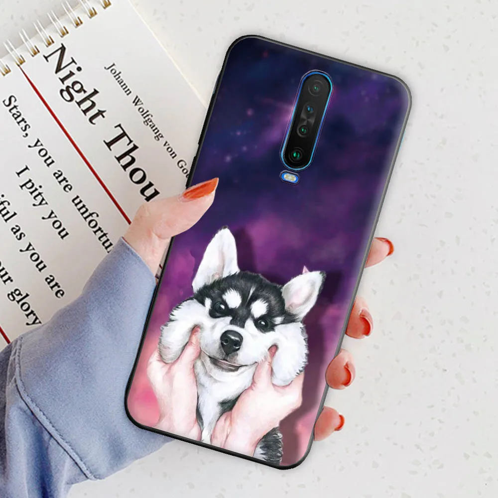 For Xiaomi Poco X2 Case Cover for Xiaomi Poco X2 Silicone Black Soft Phone Case For Xiaomi Poco X2 6.67 inch Pop TPU Back Bumper