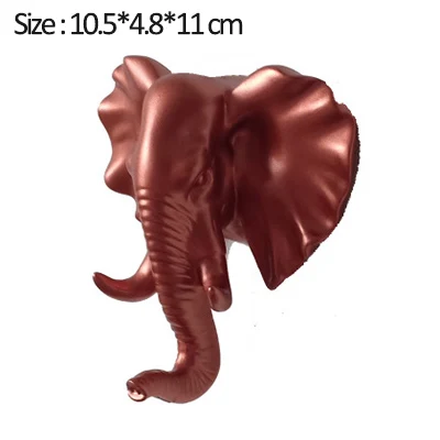 Rose-gold-Elephant Домашний крючок, декоративный крючок, золотые крючки в виде животных, держатель для ключей, настенный домашний настенный крючок, многофункциональный подвесной крючок, держатель, настенный крючок - Цвет: Rose-gold-Elephant
