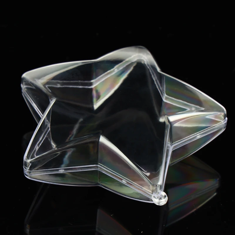 

10cm Pentagram Hexagonal Star Clear Plastic 3D Bath Bomb Mold Christmas Xmas Bathing Bomb Mould DIY Bath Accessories Decoritions