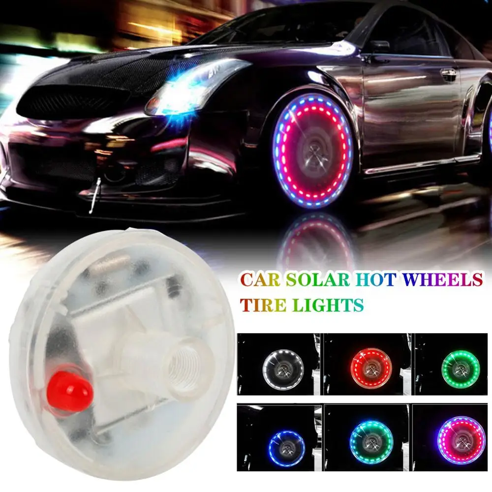 

1 Pc Bicycle Tire Light Car Motorcycle Tire Valve Light 15 Kinds of Flashing Modes Solar Led Valve Light Wheel Decoration Lamp