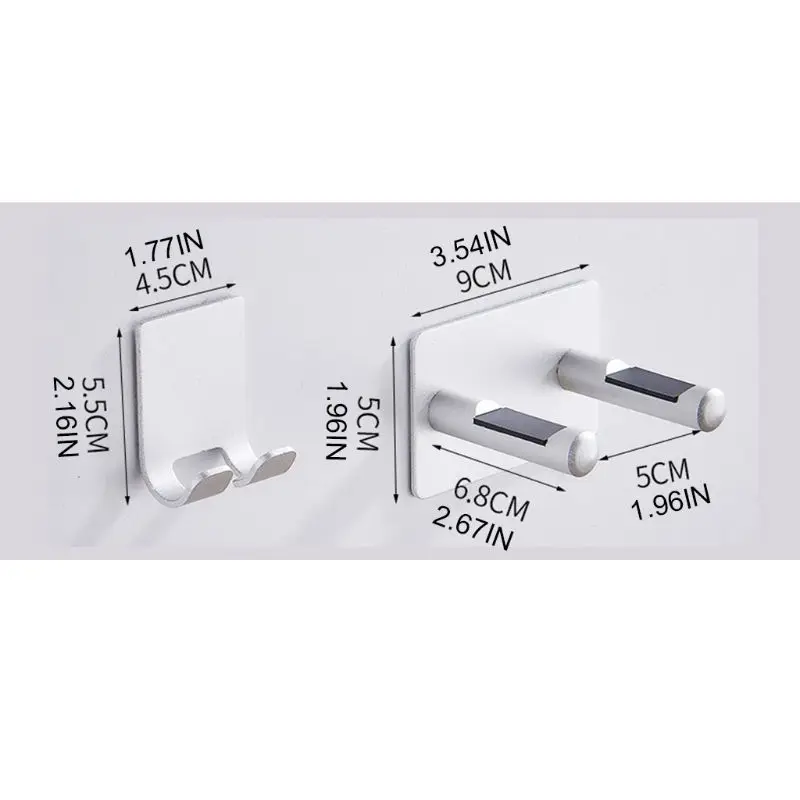 

Metal Wall Mount Bracket Punch-free Storage Hook Hanger for Hair Dryer