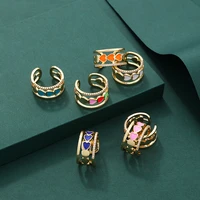lost lady creative colorful enamel ring popular ins temperament ladies peach heart ring alloy jewelry wholesale direct sales